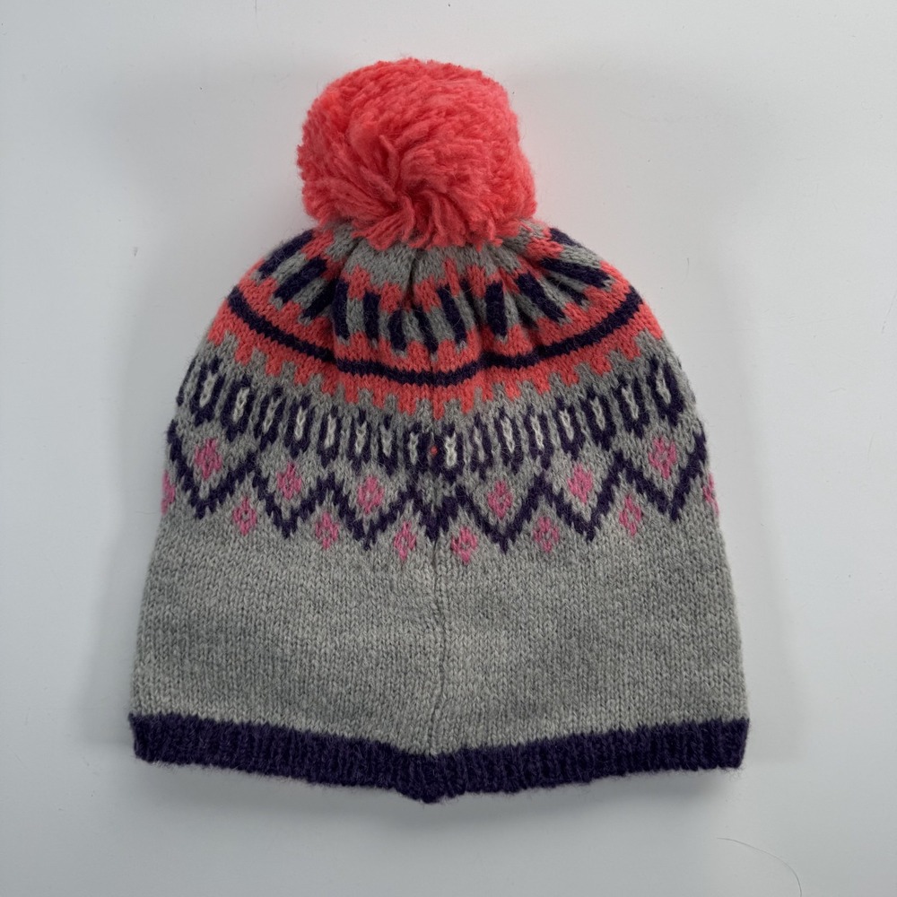 KARI TRAA Fleece Lined‎ Pom-Pom Wool Alpaca Blend Knit Beanie Womens O/S - Picture 4 of 9